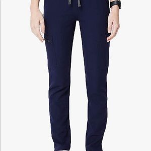 Figs YOLO skinny scrub pants.  Navy Blue